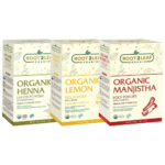 Root2Leaf Organic Pack of 3 Henna Leaf, Lemon Peel & Manjistha Root Powder 227gms