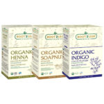 Root2Leaf Organic Pack of 3 Henna Leaf, Soapnut & Indigo Powder (227gms)