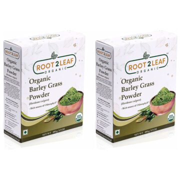 Organic Barley Grass Powder (Root2Leaf Organic) - Pack of 2 (100g + 100g)