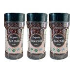 Organic Red Chili Flakes 128g Pack of 3 by Root2leaf Organic