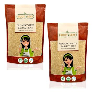 Organic White Basmati Rice 1 kg Pack of 2