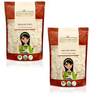 Organic White Poha 500g pack of 2