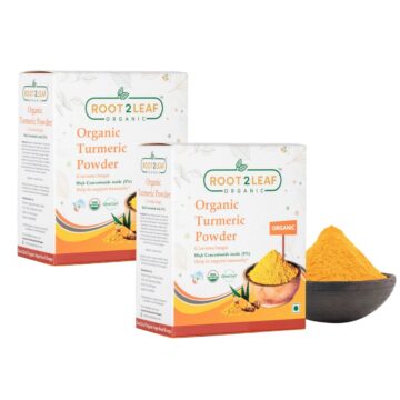 Organic Turmeric Powder 5% Curcuminoids 100g Pack of 2