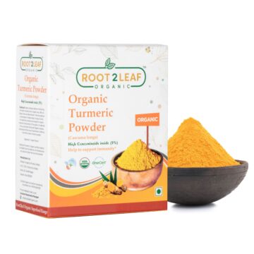 Organic Turmeric Powder 5% Curcuminoids 100g By Root2leaf Organic