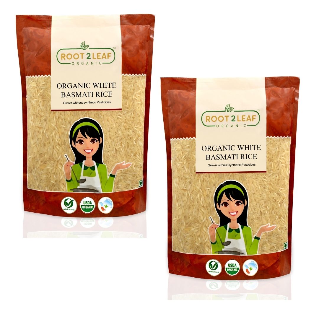 Organic White Basmati Rice Kg Pack Of Root Leaf Organic