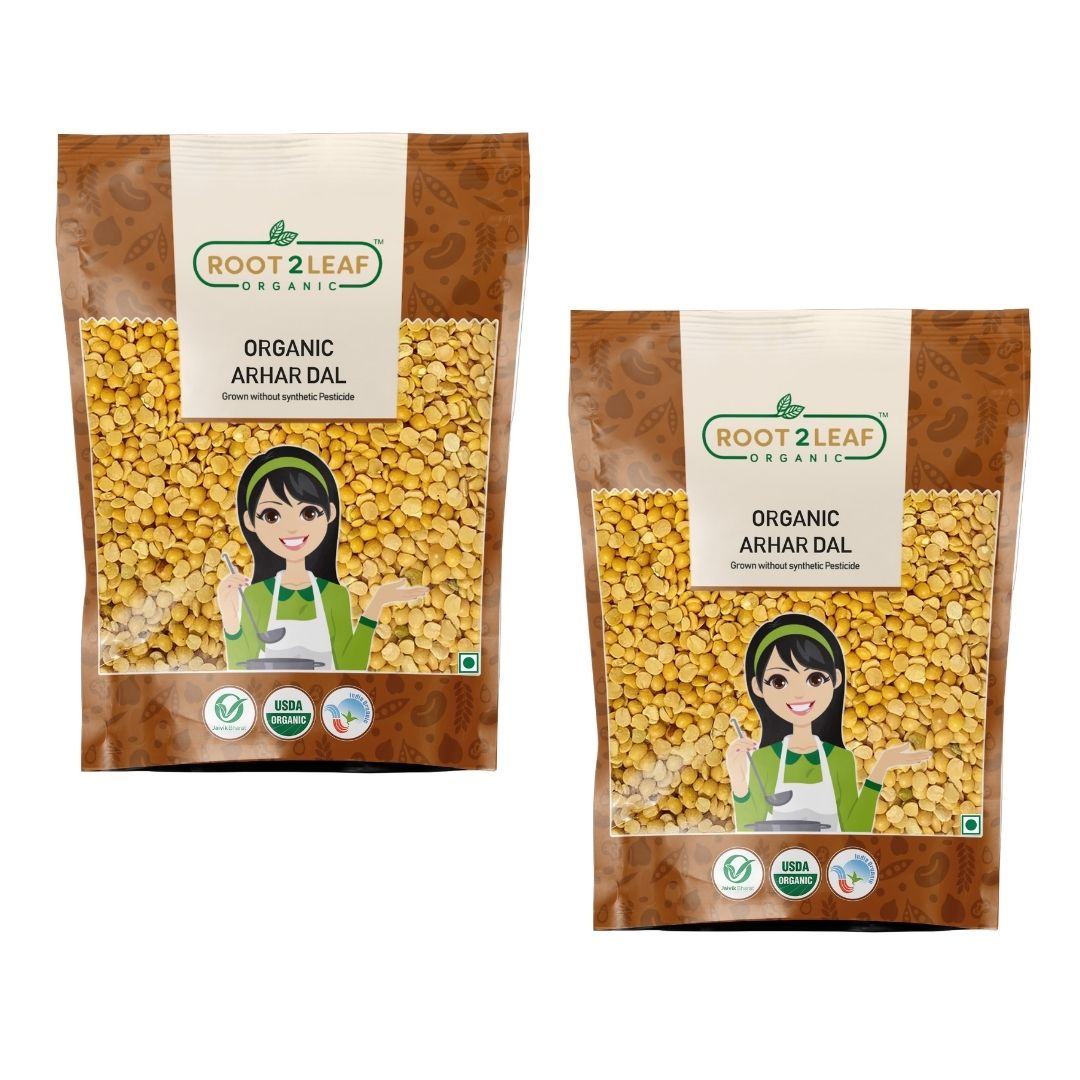 Organic Arhar Toor Dal 1kg Pack of 2