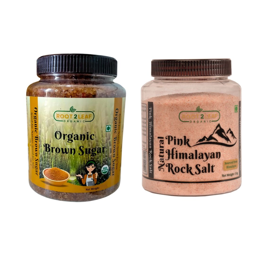 Natural Pink Himalayan Salt 1 Kg and Brown Sugar 908g