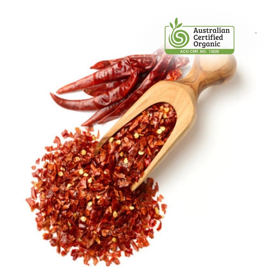 Organic Red Chili Flakes 1kg Spice/Herb